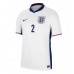 Maglie da calcio Inghilterra Kyle Walker #2 Prima Maglia Europei 2024 Manica Corta